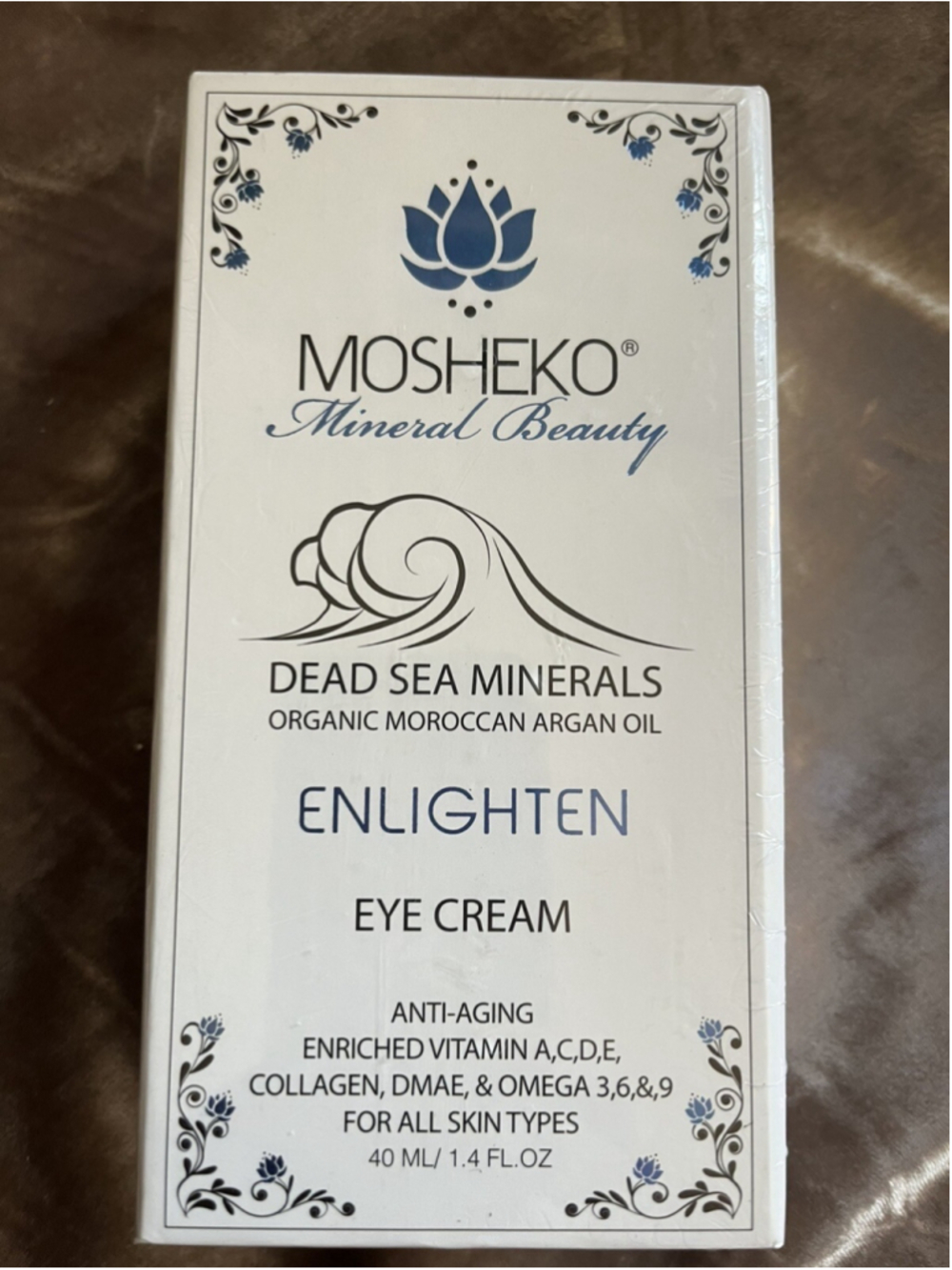 ANTI-AGING CREAM EYE MOSHEKO DEAD SEA MINERALS ARGAN OIL ENLIGHTEN